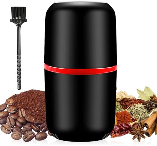 Moulin à café électrique - Moulin à café électrique - Moulin à épices et à café - Multifonction - Moulin à épices électrique - Avec capacité de 100 g - Pour grains de café, herbes
