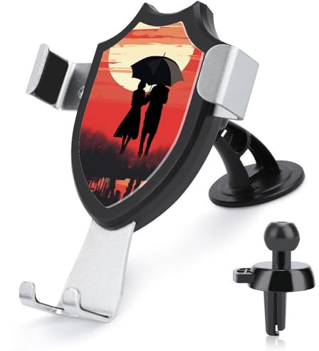 KLWQR Two People Under The Umbrella Car Phone Mount Stand Hands Free Cell Phone Holder Non-Slip Ultra Stable Car Phone Holder Universal Fit Automobile Clamp Cradle Compatible with Most Cell Phones