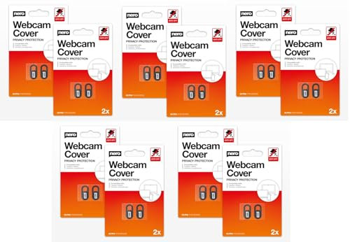 Nero Webcam Cover [Pack de détail] Couverture Noire pour téléphone Portable, Smartphone, Tablette, Ordinateur Portable, PC, Ordinateur, Mac