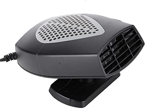 VOBOR Ventilador de calefacción portátil para vehículos de 24 V, descongelador, descongelación, accesorios prácticos de ventilación negro/gris