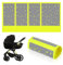 5 Stück Reflektoren Kinderwagen – Universal Reflektor Kinderwagenmit Klettverschluss für Buggy, Fahrräder, Anhänger und mehr, Meteor Motiv, Neon Gelb Neon Yellow