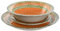 VAJILLA SET 18 GRES 27X27X2 NARANJA