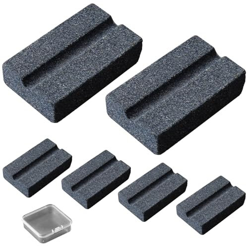 Dartschärfer Set,6 Teilig Multifunktionale Dartschärfer mit Aufbewahrungsbox,Langlebiges Sandstein Dartgrat Entfernungswerkzeug für Dartspitzen,Lang Anhaltende Schärfe Dartzubehör Geschenk für Männer