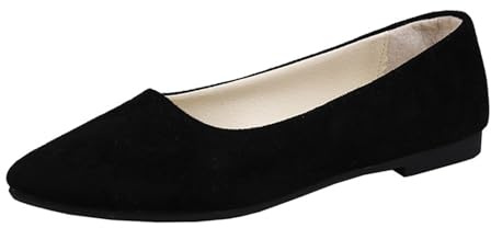 Spitze Ballerinas Damen Ballerina Schuhe Elegant Leichte Sommerschuhe Dirndl Weiche Bequem Gymnastikschuhe Tanzschuhe Wildleder Sommerschuhe Flache Barfußschuhe