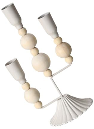 Farmhouses Kerzenhalter aus Holz, Kerzenhalter aus Metall, für Schlafzimmer oder Essbereich, Tafelaufsätze, Kandelaber-Dekorationen