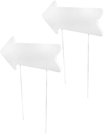 JOINPAYA 2pièces Panneaux De Flèche Vierge Plastique Avec Piquets Pour Décor De Jardin Et Directionnel Lors De Fêtes Signe Réutilisable Pour Mariages Et Événements Extérieurs