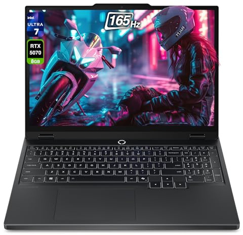 Lenovo Legion 5i Gen 10 Gaming Laptop, Intel Ultra 7-255HX, 16 GB DDR5 RAM, 1 TB PCIe SSD, 15.1 WQXGA (2560x1600) Display, Nvidia G-Force RTX 5070, 24-Zone RGB Keyboard, W11 Home, Eclipse Black