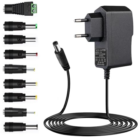 12V 2A Netzteil AC DC Power Adapter Universelle mit 9 DC Steckern
