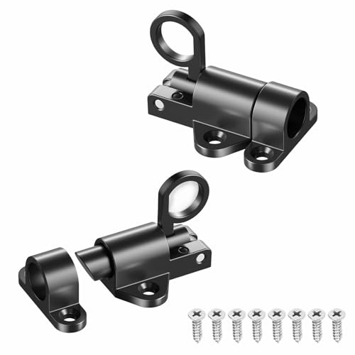 2 Pcs Cierres Pestillo Automático, Perno de Resorte de Puerta con Tornillos | Pestillos Automáticos para Puerta para Ventanas, Puertas de Madera, Armarios