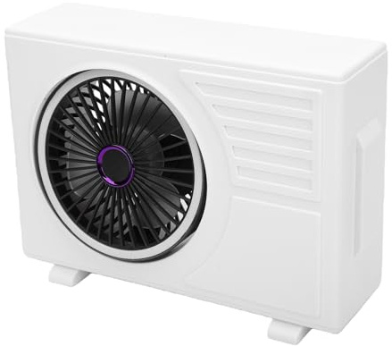 Kelawoly Ventilatore da Scrivania USB con Luce, 5 velocità, Flusso D’aria Grandangolare a 180° con Tecnologia di Raffreddamento 3D per Camera da Letto, Ufficio, Casa