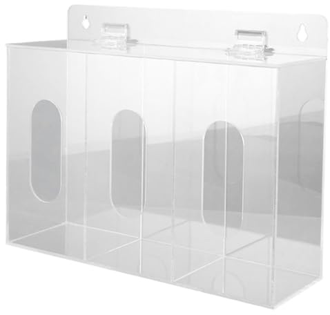 CTRLZS Wall Mount for Mask Earplug Beard Glove Dispenser Holder Station Organizer Acrylic Gloves Rack for Shoes Covers Restaurant