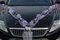 Rosen Girlande Braut Paar Rose Deko Dekoration Autoschmuck Hochzeit Car Auto Wedding ®Auto-schmuck Deko PKW (Rose Orchidee Lila/Reinweiß)