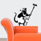 Banksy Dekoration Ratte Schablone | Wiederverwendbar Startseite-Wand-Dekor Schablone | Graffiti Banksy Stil Kunst Schablone | Wandfarbe Stoffe & Möbel - halb transparent Schablone, M/ 26X27.5CM