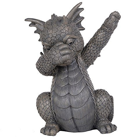 Pacific Giftware Gartenfigur Drache Dab Tanzfigur 24 cm - Gartendrache Fantasy Deko Statue Garten Figur