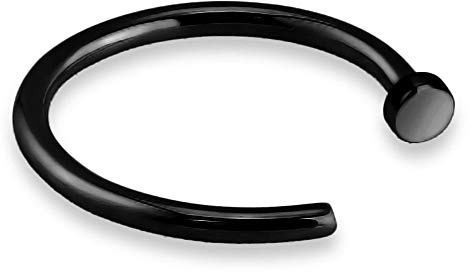 viva-adorno 0,8mm Nasenring Nasenpiercing Piercing Hoop Ring Chirurgenstahl 316L Z504