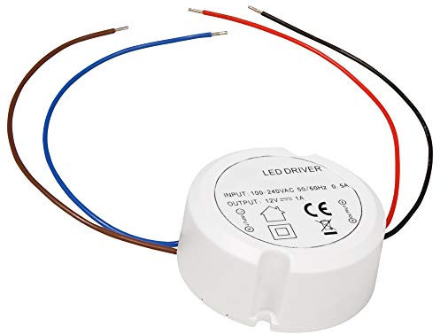 LED Trafo Treiber Dosentrafo Elektronisch 0.5W - 12W 230V~ auf 12V= Rund ø x H - 55 x 23mm