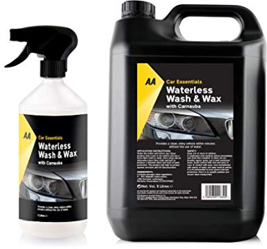 AA Car Essentials 1L + 5L Waterless Wash and Wax with Carnauba Wax