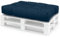 Spatium Palettenkissen Set abnehmbar Bezug wasserdicht gesteppt Palettenauflage Palettenpolster Palettensofa Palettenmöbel Dunkelblau Sitzkissen 120x60x15