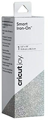 Cricut Smart Iron (5.5 x 19, Glitter Silver) for Machine Joy - Mattless Cutting for Shapes up to 4ft and Repeated Cuts up to 20ft