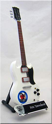 PETE TOWNSHEND Miniaturgitarre The WHO weiß mit Gitarrenplektrum