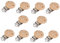 Hitopin 10 Stücke Schnuller Clips, Schnullerclip Holz, Schnullerclips Set, Schnuller Verschlüsse Halter, Schnullerketten Zubehör, Für DIY, Basteln (4.5CM)