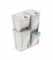 PROSPERPLAST Set of 4 Recycling Bins, Plastic Sortibox in White, 120 Litres (2 x 35 Litres) and (2 x 25 Litres)