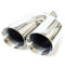 Auspuffblende Endrohr Auspuff Doppel Universell Schalldampf Endrohrblenden Blende Sport Edelstahl Rund bis 57mm Chrom AutoHobby