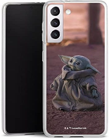 DeinDesign Slim Case kompatibel mit Samsung Galaxy S21 5G Silikon Handyhülle transparent Hülle extra dünn Star Wars Baby Yoda The Child