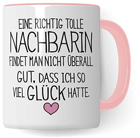 Tasse Nachbarin lustig, Nachbarin Geschenk Geburtstag Abschied, Kaffeetasse Nachbarschaft Freundin, Nachbarschaftsgeschenke Kaffee-Becher