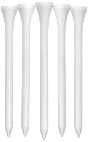 Castle Golf-Tees aus Bambus, verschiedene Größen, Standard-Golf-Tees, umweltfreundliche und nachhaltige Bambus-Golf-Tees, 100 Stück, 83 mm, Weiß
