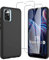 JDXHFF Hülle Kompatibel mit ZTE Blade A72 5G (6.52) und 2 Stück Schutzglas Gehärteter Film Displayschutzfolie - Schwarz Weich Silikon Schutzhülle Flexibel TPU Tasche Case Black