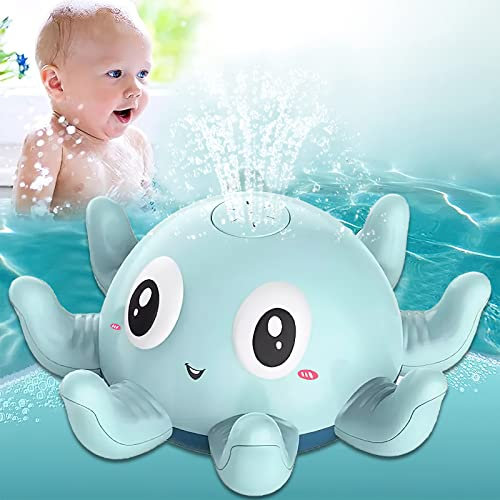 Badewannenspielzeug Baby Badespielzeug Wasserspielzeug, Baby Wasserspielzeug Badewanne mit Licht, Oktopus Badewanne Spielzeug ab 1 2 Jahr Baby Kinder Kleinkinder Geschenk