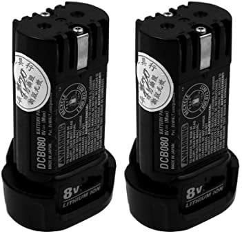 2Pack 8V Battery 2000mAh Replacement Compatible with Dewalt:DCB080