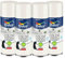 Dulux Valentine Peinture Intérieure et Extérieure Aérosol Color Touch - Brillant Blanc 400 ml - Lot de 4