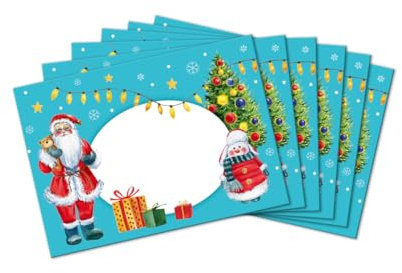 Weihnachten Briefumschläge Umschläge mit Kindermotiv Weihnachtsmann Weihnachtsmotiv für Einladungskarten Gutscheine Geldgeschenke einpacken DIN C6 (25 Umschläge/selbstklebend)
