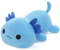 Yeqivo Nettes Axolotl Plüsch, weiches gefülltes Tier Salamander Plüsch Kissen, Kawaii Plüsch Spielzeug für Kinder (Blau Axolotl,30CM)