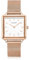 BIEWO Quadratische Armbanduhr für Damen, Quarz, analog, Damenuhr mit Edelstahl-Mesh-Armband, minimalistische Damenuhr, Business-klassisches Kleid, lässig, Alltagsuhr für Mädchen, Damen, rose gold,