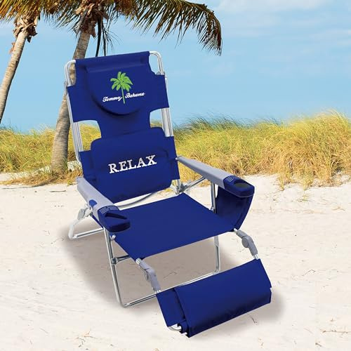 Tommy Bahama 4-Position Read-Through Beach Lounger, 14 in Seat Height