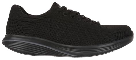 MBT Sora Lace UP Zapatillas de Deporte para Hombre Estilo Moderno. Deportivas Caminar Anatómicas y Cómodas. Calzado Fisiológico Confort y Estabilidad con Suela Curva. Sneakers con Cordon. Color Negro