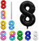 Geburtstag zahlen Luftballon 8 jahre-Schwarz XXL Jumbo Folienballon 40 Zoll – 101 cm Luftballons 8 Geburtstag Junge Mädchen Babyparty Geburtstagsdeko Jubiläumsparty Dekoratio
