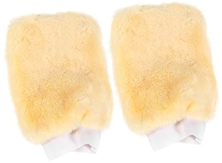 Mikinona 2stücke Imitation-woll Waschhandschuhe Für Auto Doppelseitige Reinigungshandschuhe Vielseitig Einsetzbar Für Autowäsche Glasreinigung Und Mehr Sicher Und Kratzfrei