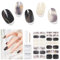 Nagelfolie UV Härtend - 28 Stück Nagelsticker UV Gel Nagelfolien Selbstklebend Nail Sticker Nagellackstreifen Gel-Nagelaufkleber DIY Art Stickers für Damen (Meteoriten-Latte)