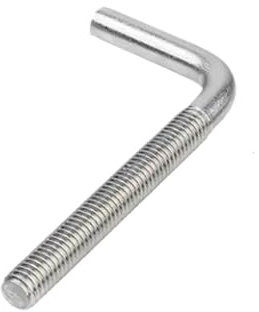 PBDEIOEOE Rechtwinklige Schrauben Haken, L-förmige Haken, 10PC 1/2/5/s 304 Edelstahl 7 / L-förmiger rechtwinkliger Ankerbolzen M4 M5 M6 M8 M10 M12(M8X150)