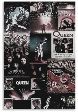 ZCHLATGDE Queen Rock Band Fanart Poster Dekorative Malerei Leinwand Wandkunst Wohnzimmer Poster Schlafzimmer Malerei,Wandkunst Bilddruck Moderne Familienzimmer Dekor 12x18inch(30x45cm)