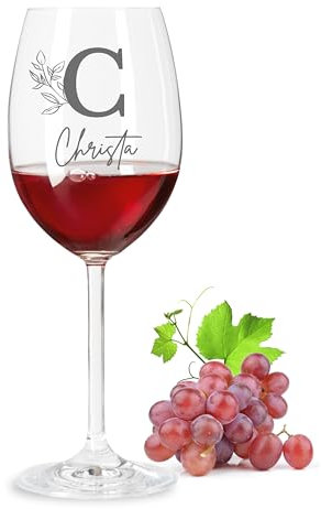 Leonardo Weinglas mit Gravur, Beste Freundin, Personalisierte Geschenke, Geschenke für Frauen - individualisierbar mit Monogramm und Name