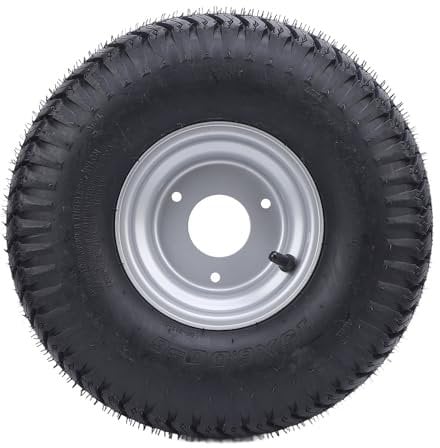 Tires and Wheels, 15x6.00 6 Inch Lawn Tractor Front Tire Wheel Assembly Compatible with Lawn Tractor Garden Mower