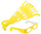 WHAMVOX 3D-Brille Neon-rechteck-Sonnenbrille Brille Für Partys Leuchtende Farben Brille Für Festivals