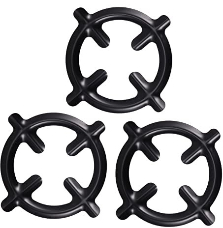 VINTORKY 3pcs Pot Stands Iron Gas Burner Racks Non-slip Reducer Rings for Cooking Suitable for Gas Hobs and Stoves Trivet Support for Coffee Pots and Saucepans