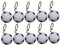 Artibetter 10Pezzi Retrattile Pallone Calcio Gadget Divertente Per Ufficio e Decorazione Chiavi Design Elegant
