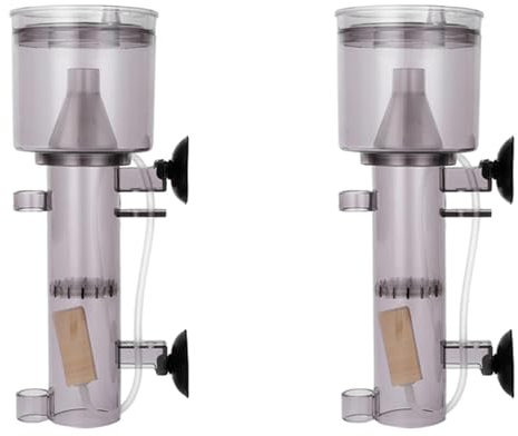 Xnuiasqe 2X Fish Tank Protein Skimmer Aquarium Protein Skimmer Saltwater Filter Internal Tank Filter for Small Coral Aquariums